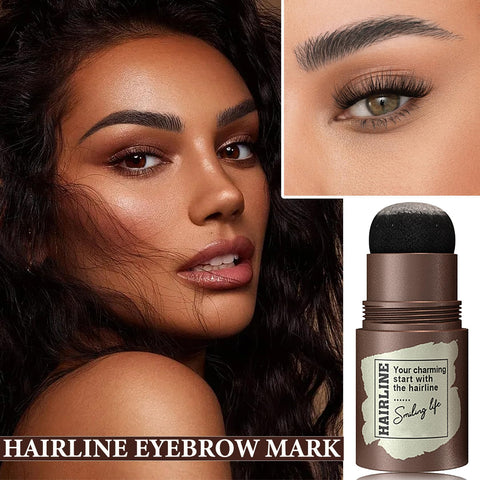 Eyebrow Stamp Stencil Kit,Brow Stamp Shaping Kit with 24 Reusable Stencils & 2 Eyebrow Brushes Eye Brow Makeup,Long Lasting Waterproof Eyebrow Stamp Pomade for Women(Black)