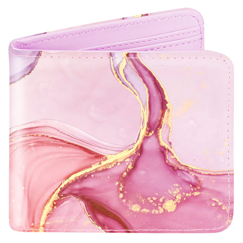 Girls Cute Kawaii Wallet Marble Aesthetic Women Womens Cool Funny Leather Credit Id Card Cash Holder Woman Rfid Blocking Zipper Wallets With Coin Pocket Id Window Female Bifold Little Girl