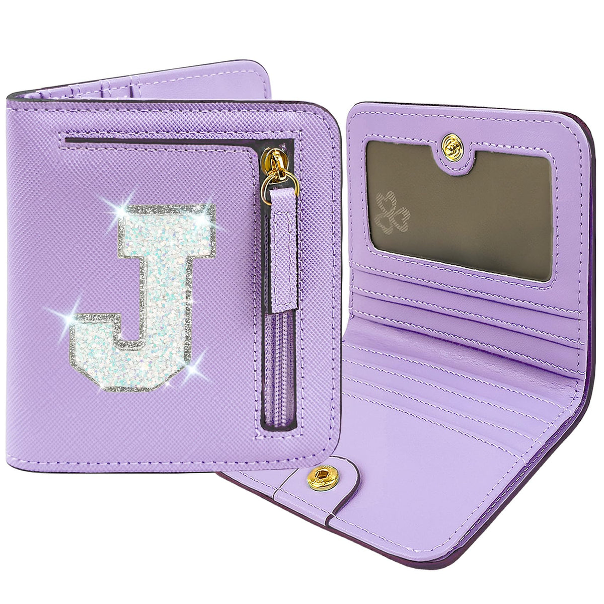 COSHAYSOO 9 10 11 12 Year Old Girl Birthday Gift Idea Trendy Purple Wallet Preppy Stuff Girly Things Small Cute Item Initial Christmas Gifts for Daughter Niece from Mom Dad Aunt Uncle Letter J
