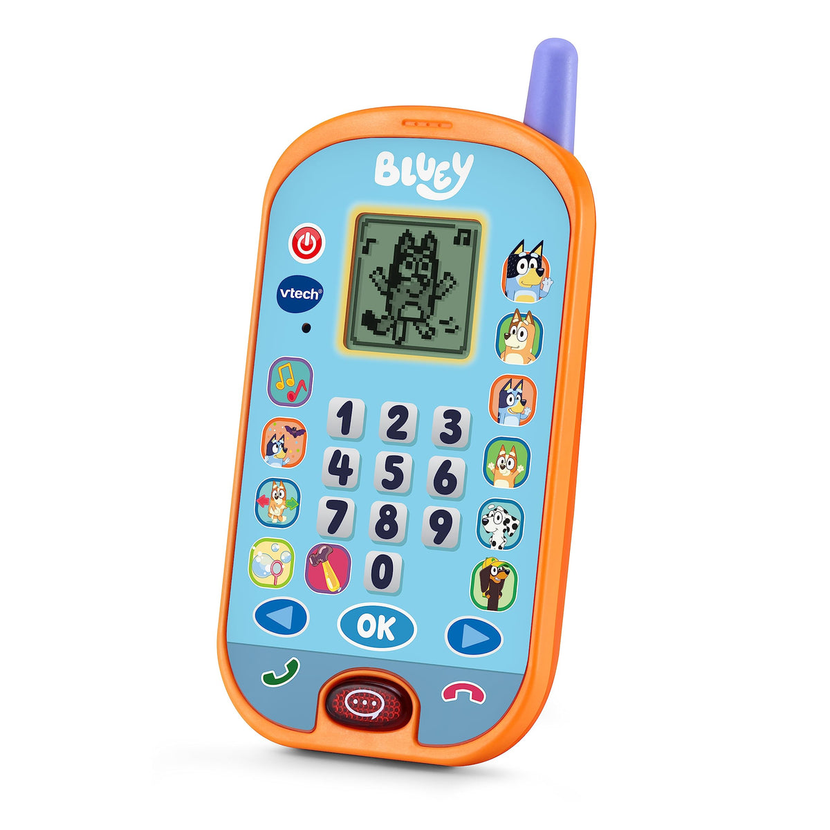 VTech - Bluey Activity Phone, Educational Smartphone, Learn numbers, calculation, logic and memorization, Toy for children +3 years old, ESP Version (80-554622)
