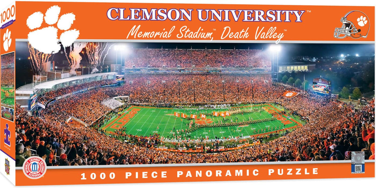 MasterPieces 1000 Piece Sports Jigsaw Puzzle - NCAA Clemson Tigers Center View Panoramic - 13"x39"