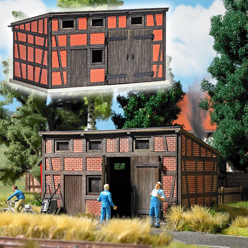 Busch 1455 Backyard Annex Building HO Structure Scale Model Structure
