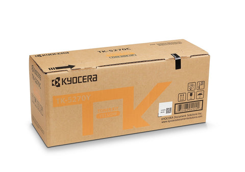 Kyocera TK-5270Y Toner Cartridge Yellow Original Toner Cartridge 1T02TVANL0 Compatible with P6230cdn, M6230cidn and M6630cidn. Printer Toner up to 6000 Pages