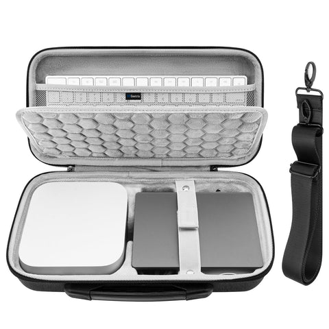Geekria Hard Travel Case, Compatible with Apple 2024 Mac Mini Desktop Computer, 2024 Mac Mini M4 / 2024 Mac Mini M4 Pro Case, Fit for Magic Keyboard, Magic Mouse and Magic Trackpad and Accessories