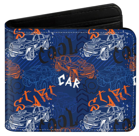 Teen Boys Wallet Car Leather Wallets Credit Id Card Cash Holder Black Rfid Blocking Zipper Cute Cool Funny Aesthetic Race Car Wallets With Coin Pocket Id Window Teen Wallets for Boys Teenager Wallet