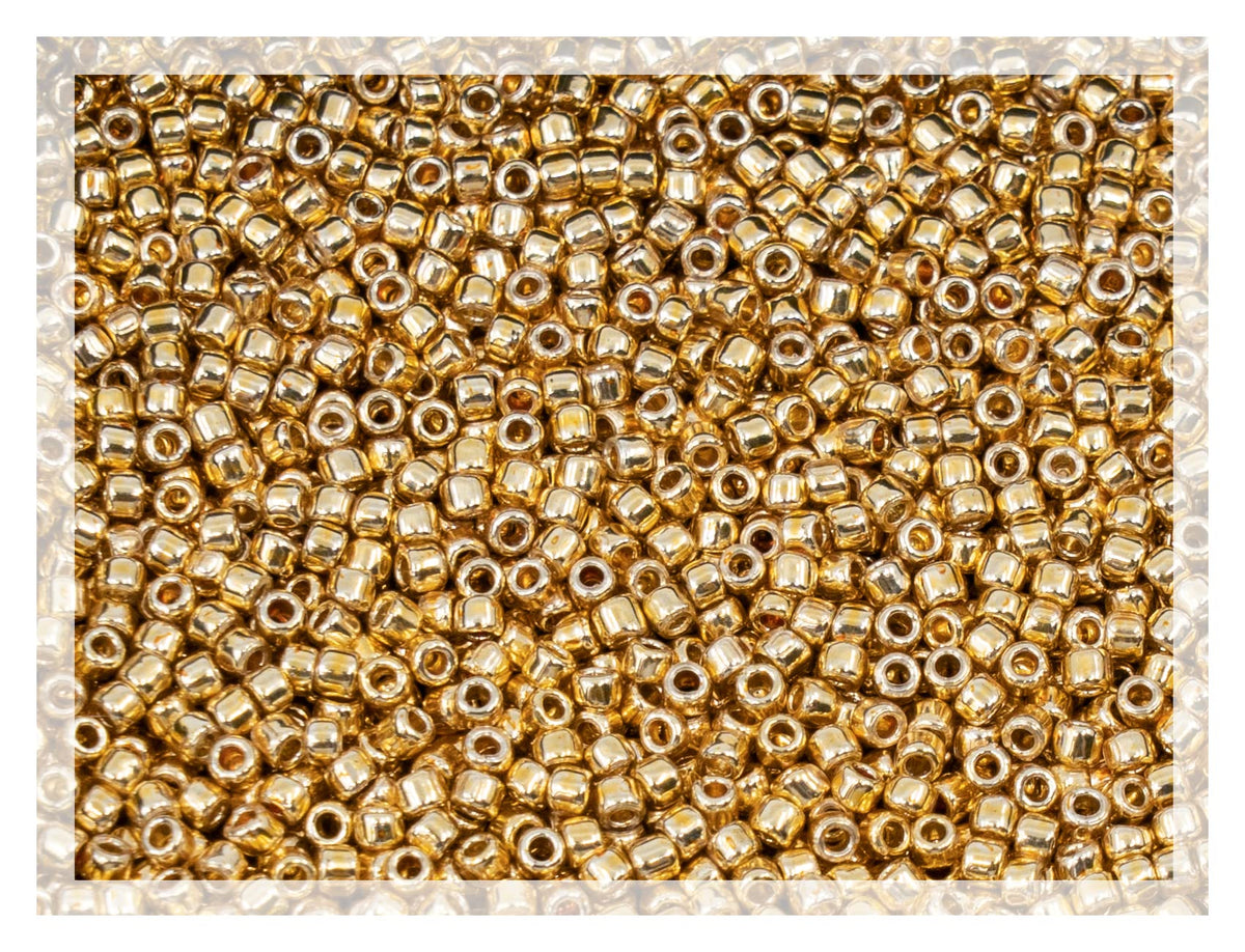 0.18oz Rocailles TOHO Seed Beads 15/0 (1.5 mm), Permanent Finish Galvanized Starlight (#pf557)