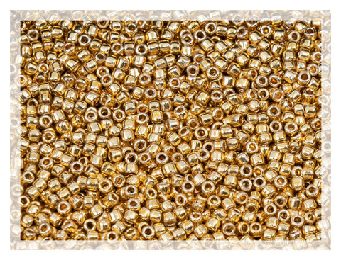 0.18oz Rocailles TOHO Seed Beads 15/0 (1.5 mm), Permanent Finish Galvanized Starlight (#pf557)