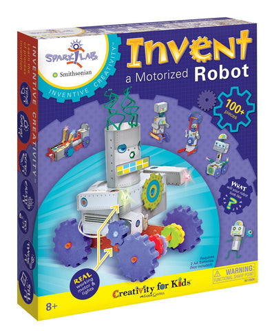 Faber-Castell Creativity for Kids 3613000 Spark Lab Smithsonian Invent A Motorized Robot Model Kit - Robots for Kids