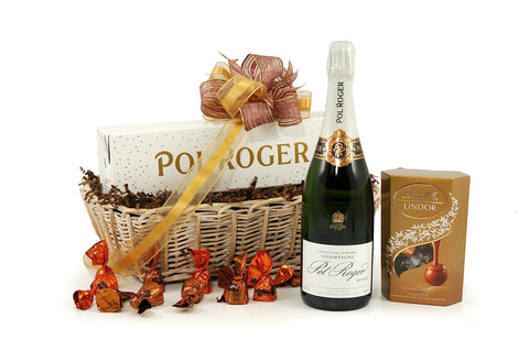 Pol Roger Champagne Hamper - Champagne Gift Basket for Birthday Wedding Anniversary and Corporate Present