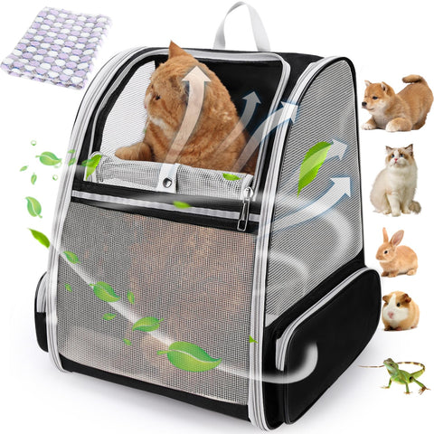 LOLLIMEOW Pet Carrier Backpack for Dogs and Cats,Puppies,Fully Ventilated Mesh,Airline Approved,Designed for Travel, Hiking, Walking & Outdoor Use