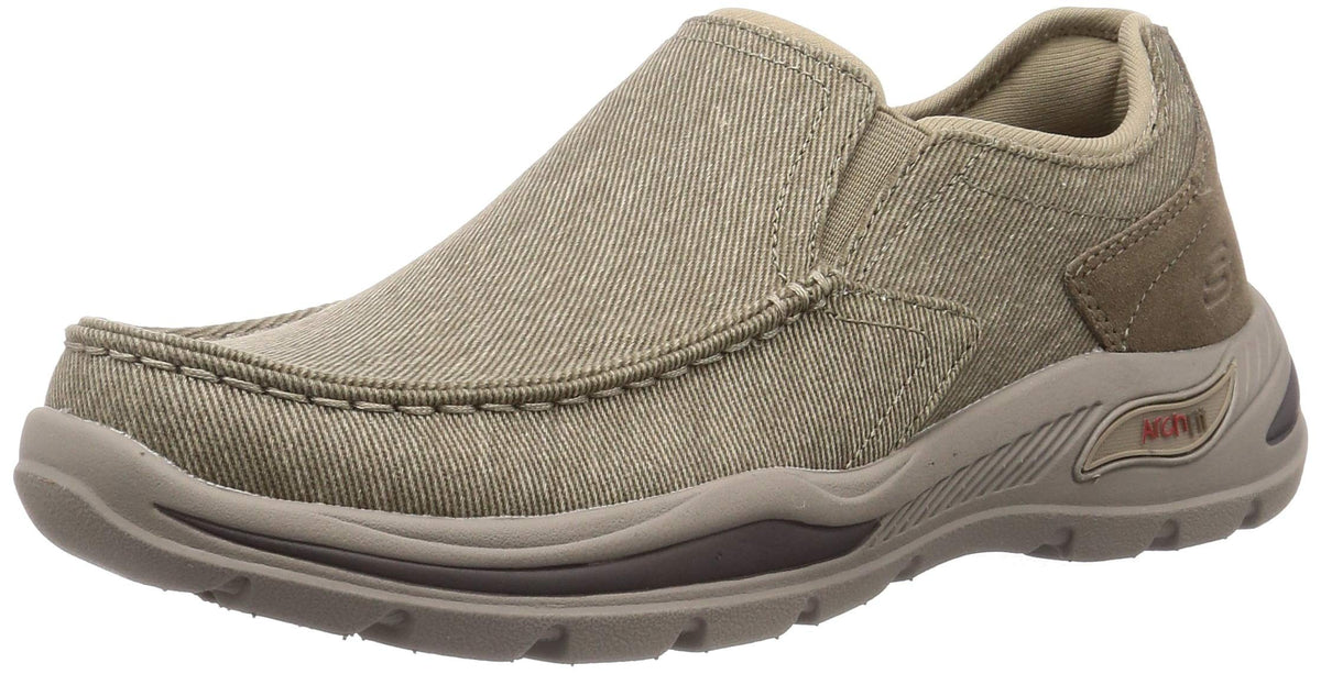 Skechers Men's Moccasin Sneaker, Tan, 9