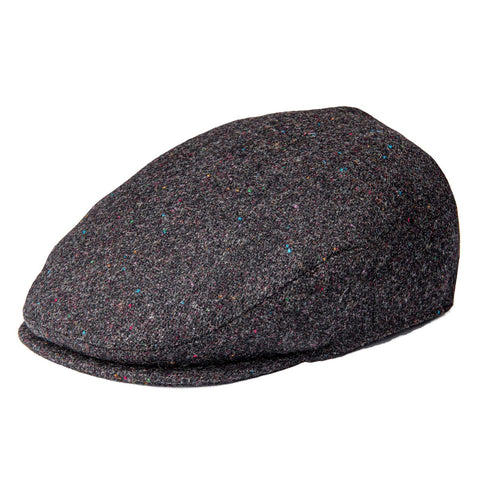 BOTVELA Men's 100% Wool Flat Cap Classic Irish Ivy Newsboy Hat (Flecked Grey, Small)