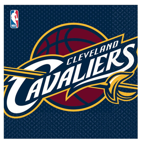 amscan Cleveland Cavaliers Party Napkins - 6 1/2" x 6 1/2", Multi Color, Pack of 16