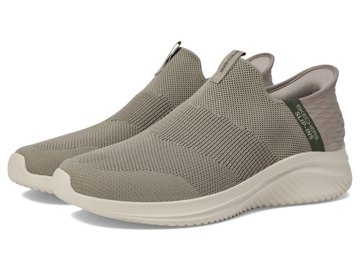 Skechers Men's Ultra Flex 3.0 Viewpoint Slip-in Loafer, Taupe/Olive, 7.5