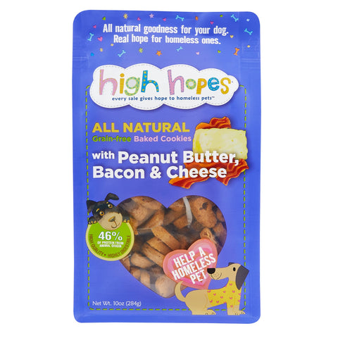 High Hopes - Every Purchase Gives Hope to Homeless Pets - Peanut Butter, Bacon, & Cheddar