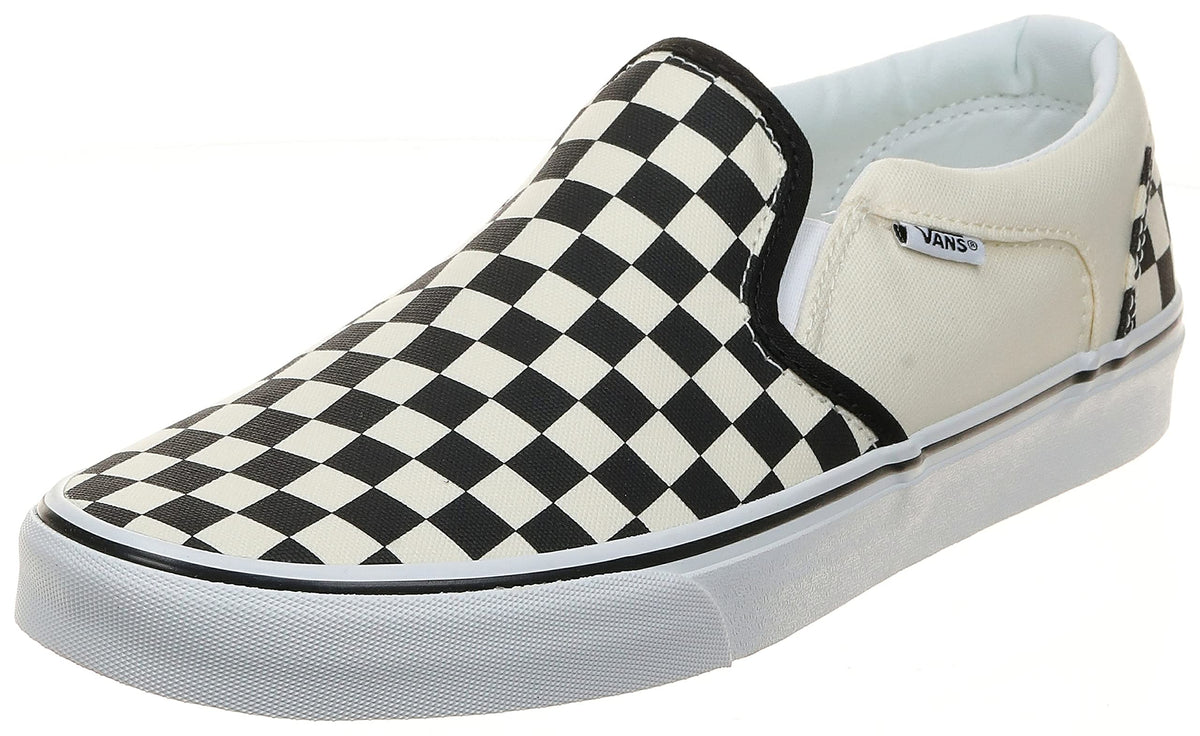 Vans Men's Slip On Trainers, Checkers Black Natural Ipd, 6.5