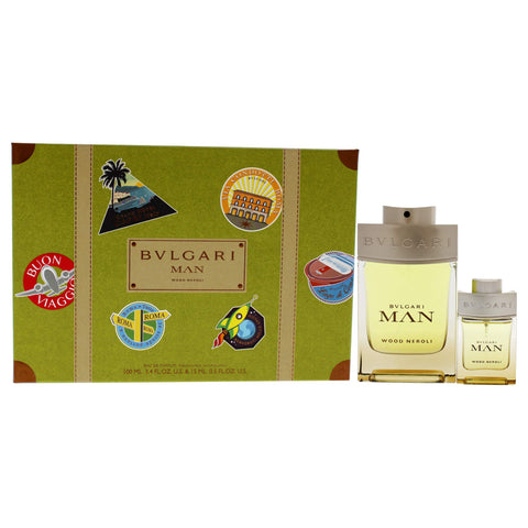 Bvlgari Bvlgari Man Wood Neroli Men 3.4oz EDP Spray, 0.5oz EDP Spray 2 Pc Gift Set