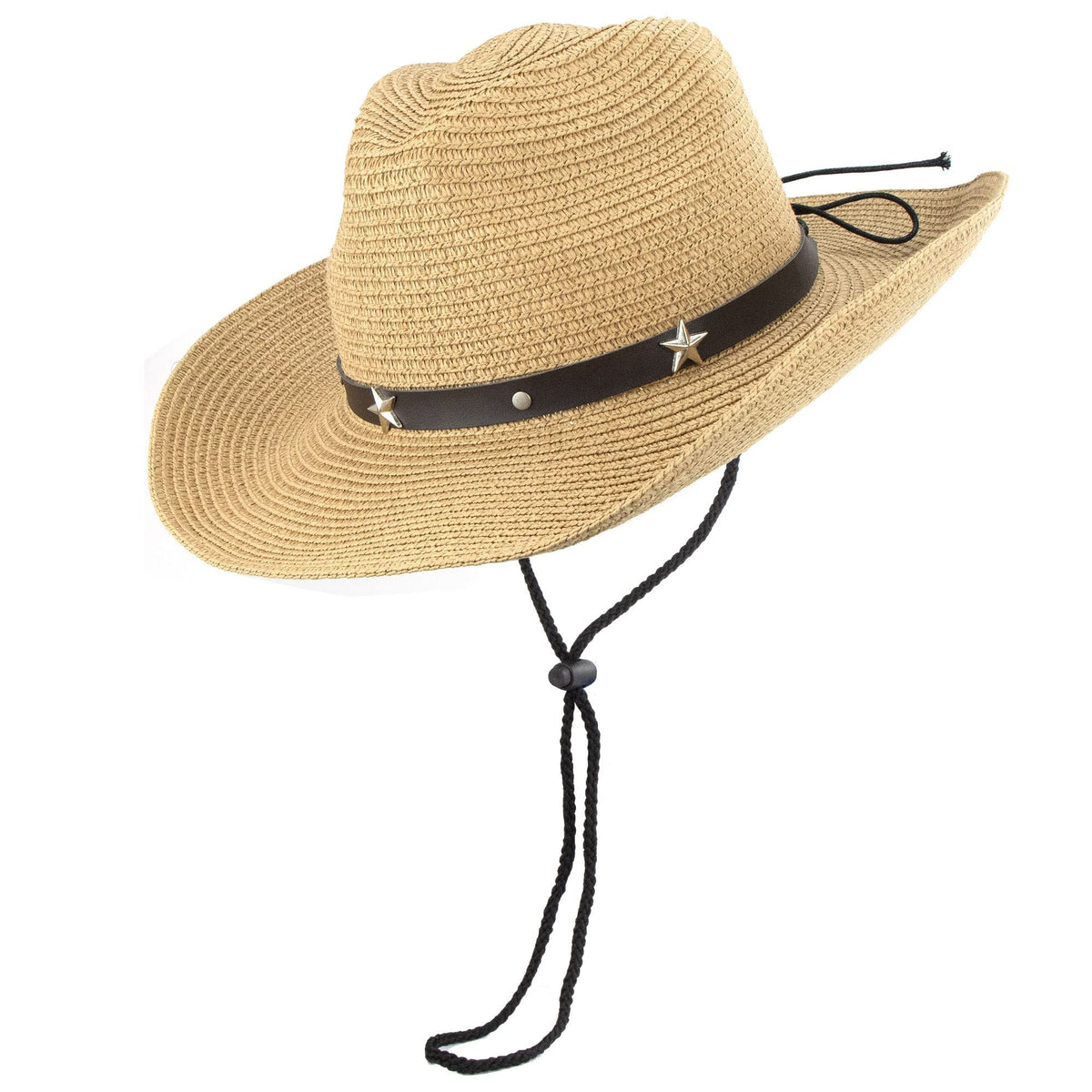 JowTreex Kids Straw Sun Hat Western Cowboy Hat Summer Outdoor Beach Hat Fishing Hat for Toddler Girls Boys (as8, Alpha, one_Size, 2-7 Years, Khaki)
