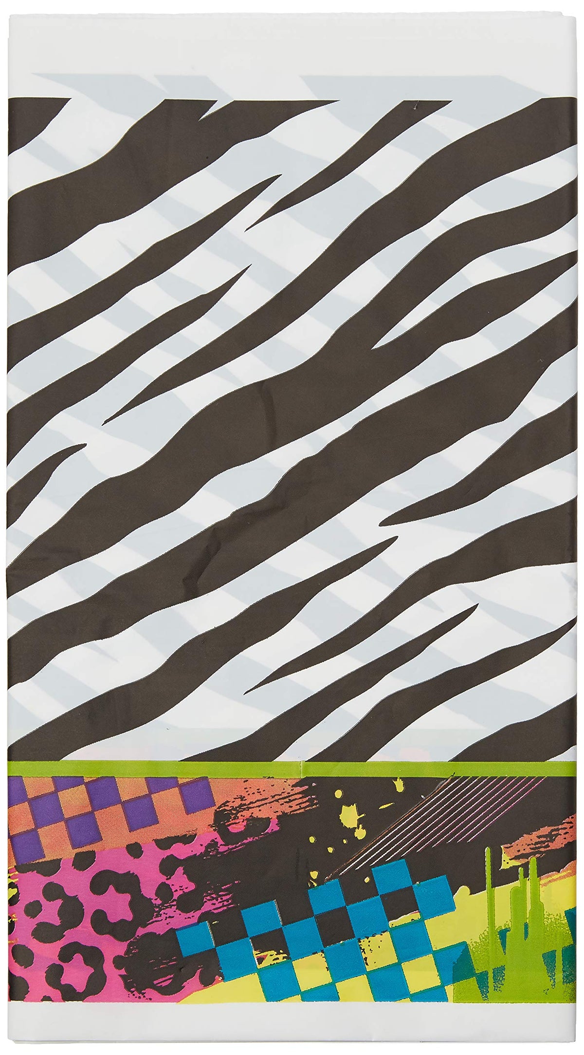 Awesome Party Multicolor Tablecover - 54" x 102" (1 Count) - Stylish Plastic Table Cloth For Celebrations & Events