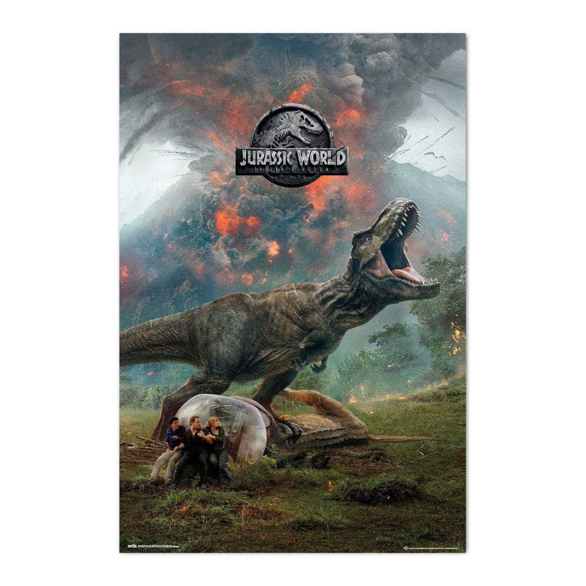 Grupo Erik Official Jurassic World Poster - 35.8 x 24.2 inches / 91 x 61.5 cm - Shipped Rolled Up - Cool Posters - Art Poster - Posters & Prints - Wall Posters
