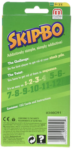 Mattel Games 42050 Skip Bo Card Game