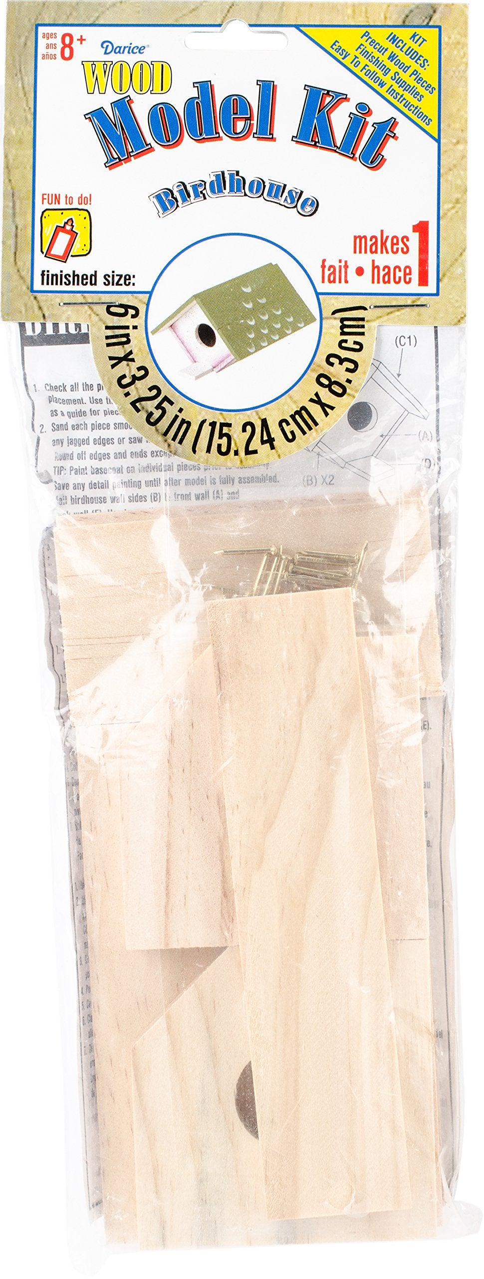 Darice Wood Model Kit Birdhouse 9169-05 (6-Pack)