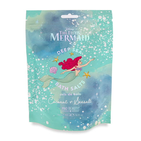 MAD BEAUTY Disney The Little Mermaid Bath Salts, Coconut & Sea Salt Fragranced, Relax & Unwind, Tropical Refresh & Reset, Great Gift for Gorgeous Mermaids