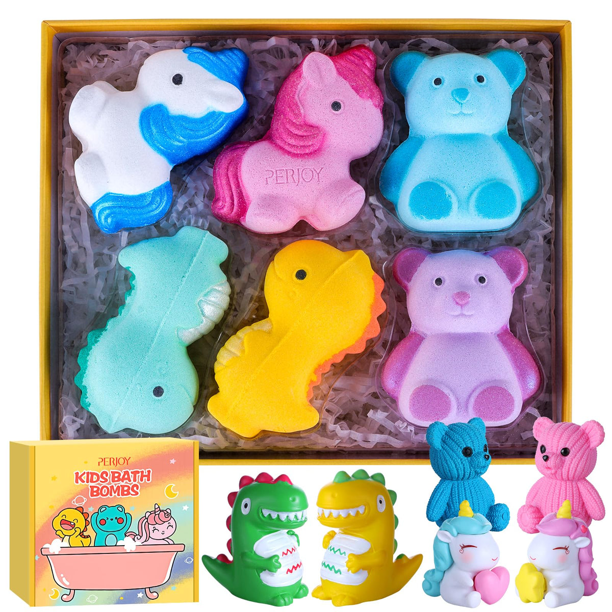 Perjoy Bath Bombs for Kids, Organic Bubble Bath Kids Bath Bombs for Girls & Boys, Easter Bath Bombs, Easter Gifts for Kids, Easter Basket Stuffers, Teen Girl Gifts Trendy Stuff, Party Favors for Kids