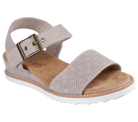 Skechers Women's Desert KISS-SERENDIPITOUS Sandal, Taupe, 9