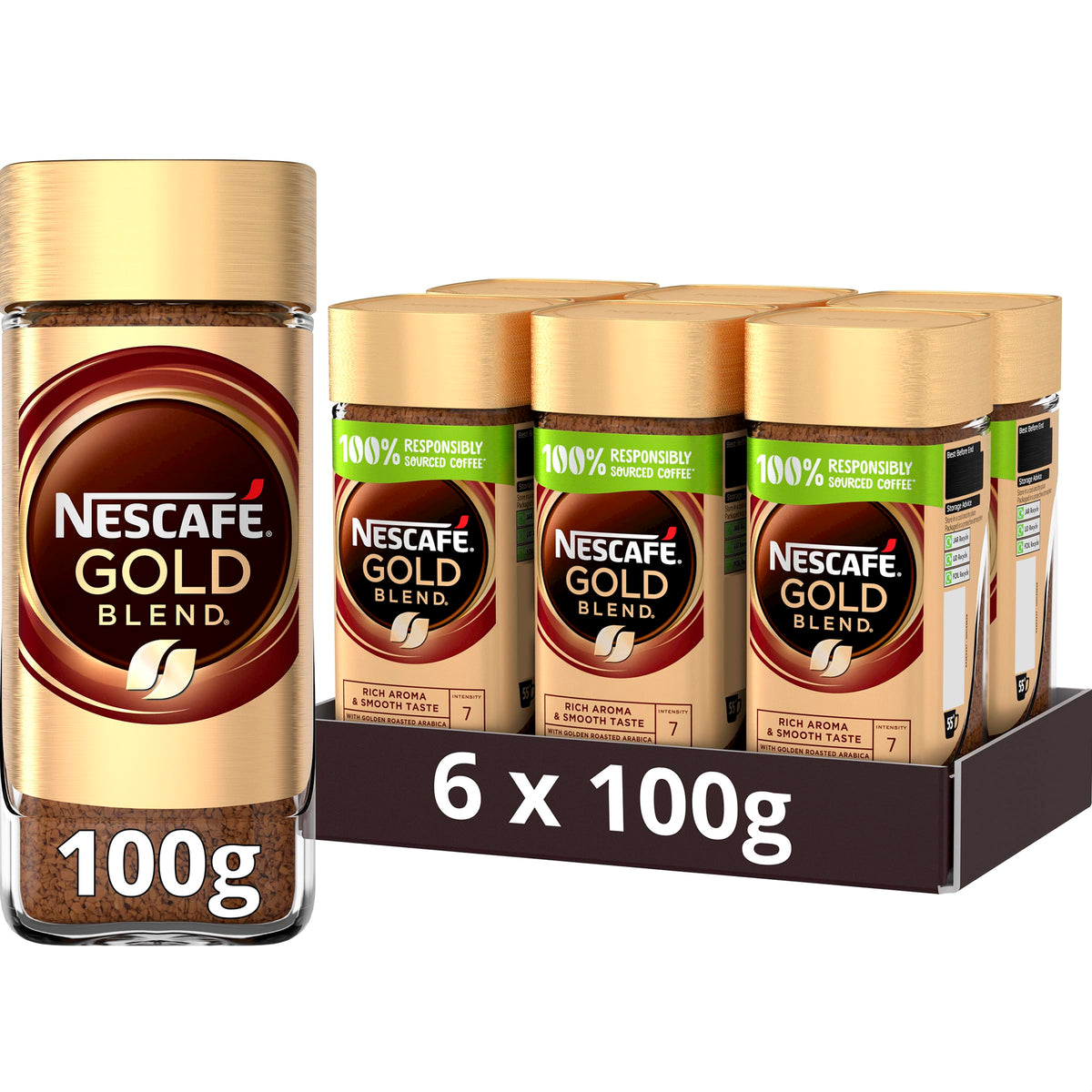 NESCAFÃ‰ Gold Blend Instant Coffee 100 g (Pack of 6)
