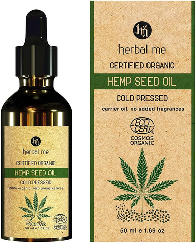 HM Herbal Me Certified Organic Oil For Face & Hair_50 ml | Hemp Seed Oil
