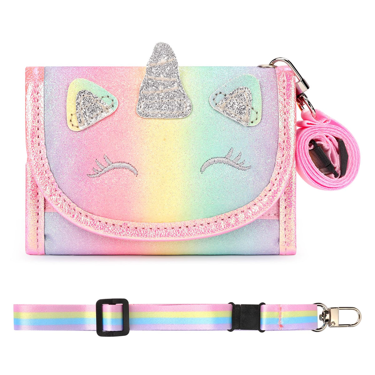 mibasies Kids Wallet for Girls age 3-8, Trifold Unicorn Wallet for Girls Gift