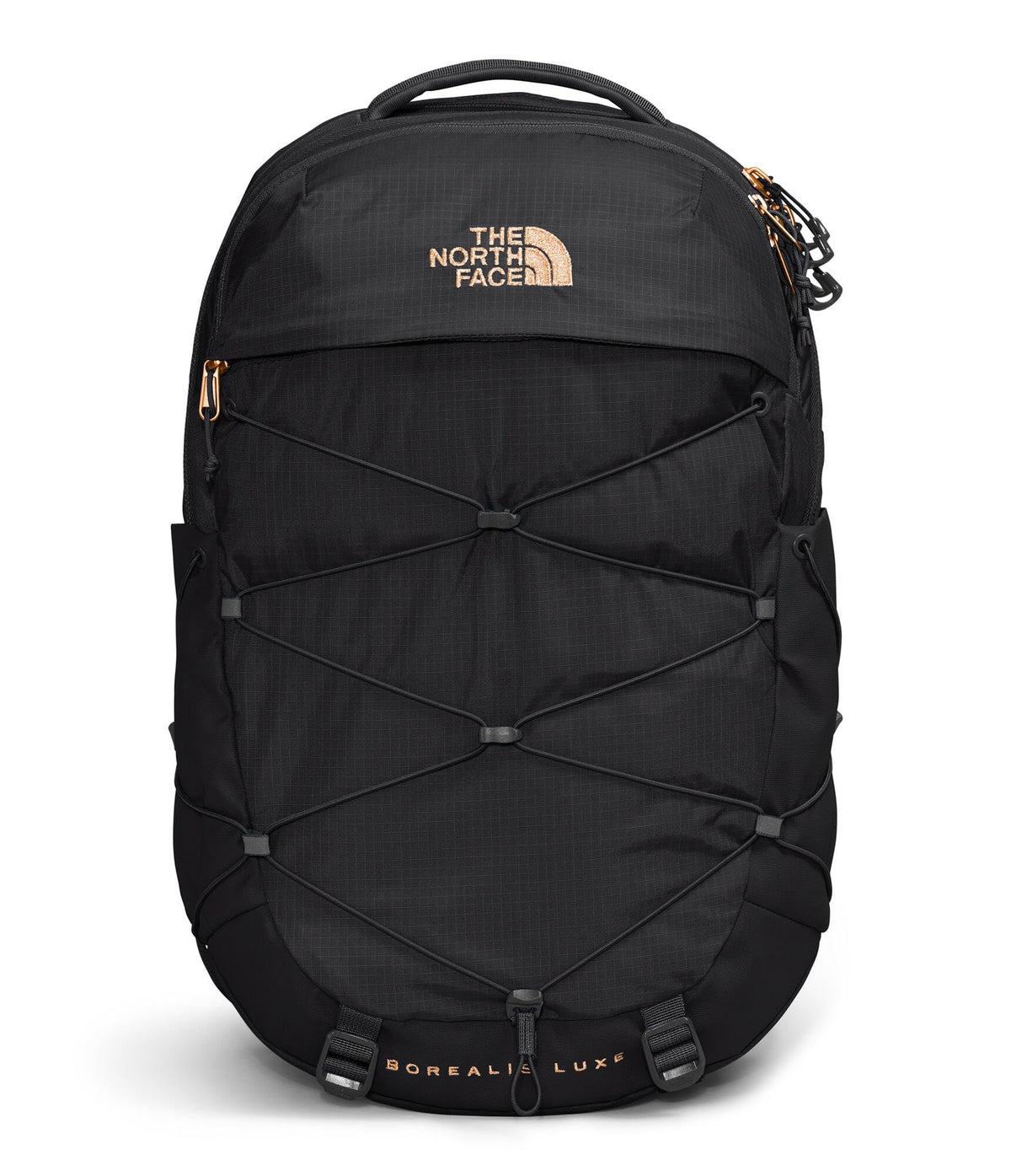 THE NORTH FACE Women's Borealis Luxe Commuter Laptop Backpack, TNF Black/Burnt Coral Metallic-NPF, One Size
