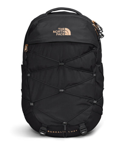 THE NORTH FACE Women's Borealis Luxe Commuter Laptop Backpack, TNF Black/Burnt Coral Metallic-NPF, One Size