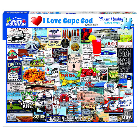White Mountain Puzzles I Love Cape Cod - 1000 Piece Jigsaw Puzzle