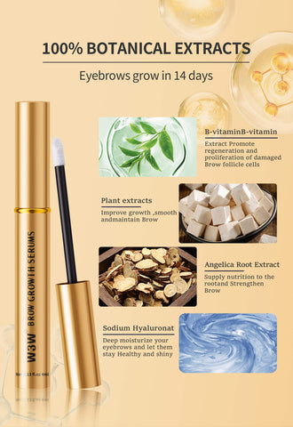 Brow Glow Serum for Thick, Long-Lasting Brows, Waterproof & Non-Clumping Formula, Black