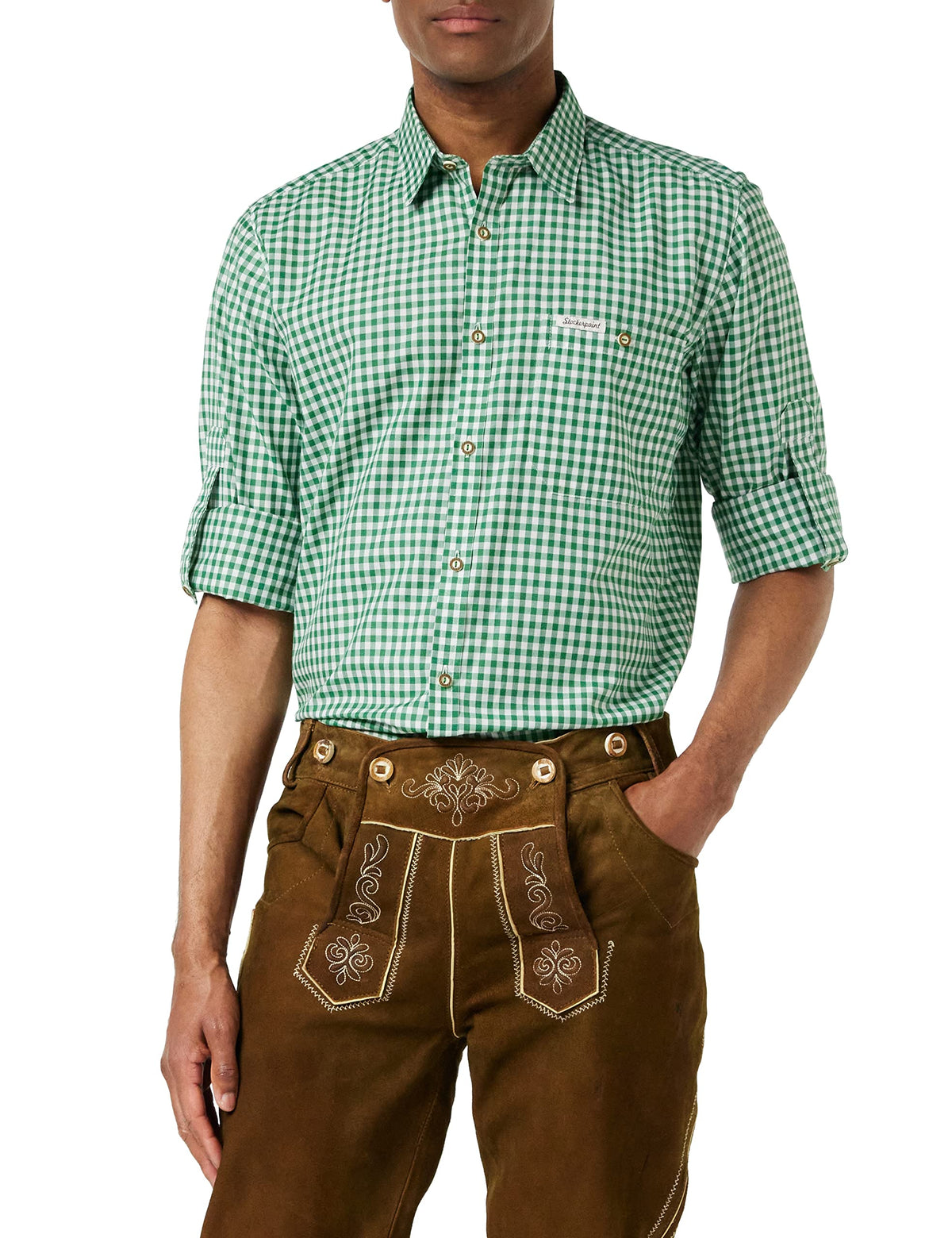 Stockerpoint Men's Campos3 Traditional Shirt, Green (Dark Green), XXL