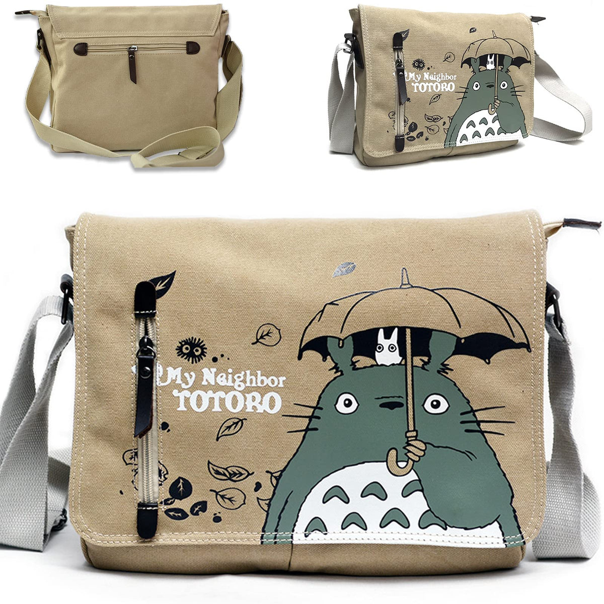 Anime Messenger Bag Women Kawaii Crossbody Bag Casual Shoulder Bag School Canvas Bag Men Cartoon Shoulder Bag