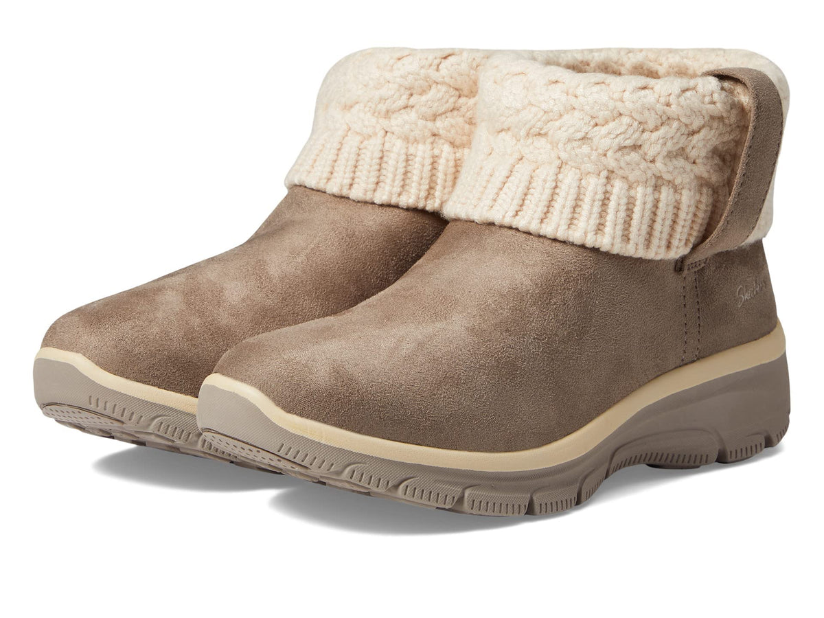 Skechers Women's Easy Going-Cozy Weather Ankle Boot, Taupe, 9