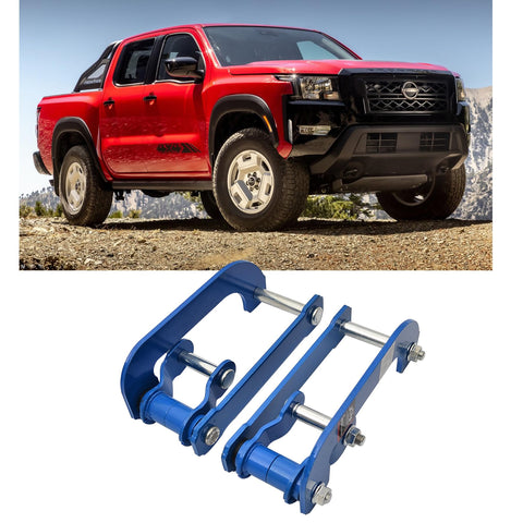 2" Rear Spring Leaf Lift Shackle Kit for Frontier/Navara D40 2005-2014,Level Body Lift Kit
