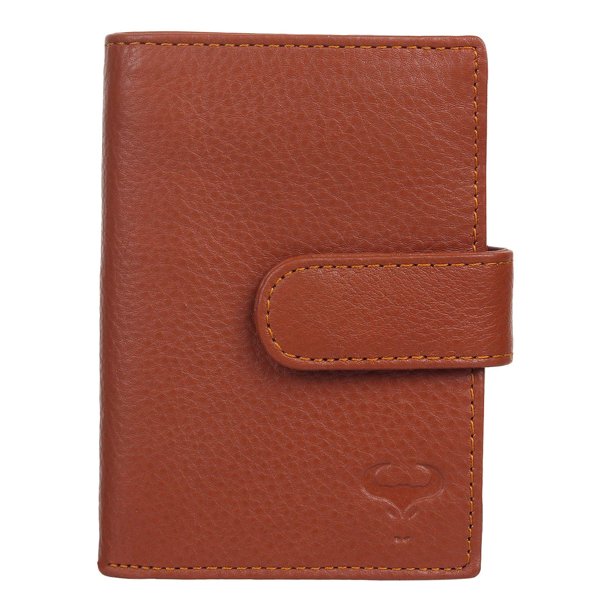 Leather Credit Card Wallets for Men Women Credit Card Holder Men RFID Protector Small Bifold Men's Wallet Compact Credit Debit Card Holder Case with Bank Note Section - Christmas Clearance -Cognac