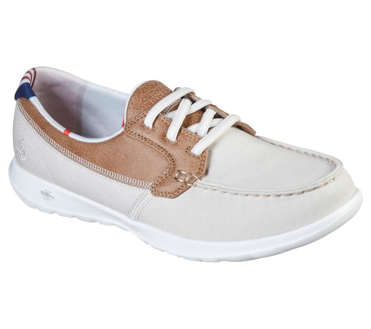 Skechers womens GO WALK LITE - SEA FUN , Natural , 6 wide US
