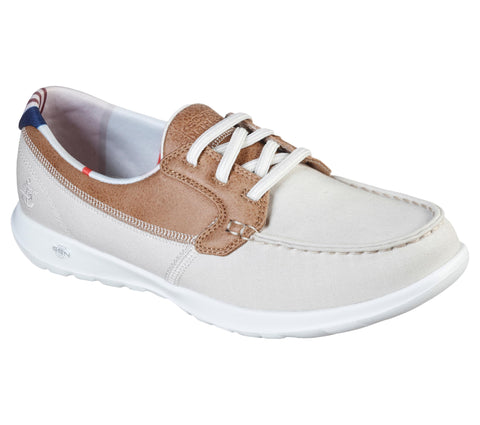 Skechers womens GO WALK LITE - SEA FUN , Natural , 6 wide US