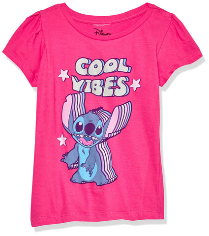 Disney Lilo & Stitch T-Shirt-Toddler & Girls 4-16, Hot Pink (TD), 2T
