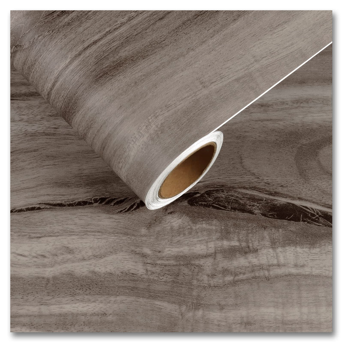 CRE8TIVE Grey Wood Effect Vinyl Self Adhesive Wood Effect Wallpaper for Living Room Kitchen Vinyl Wrap for Furniture Bedroom Decor Sticky Back Plastic Roll Waterproof Contact Paper Thick 30cm x 200cm