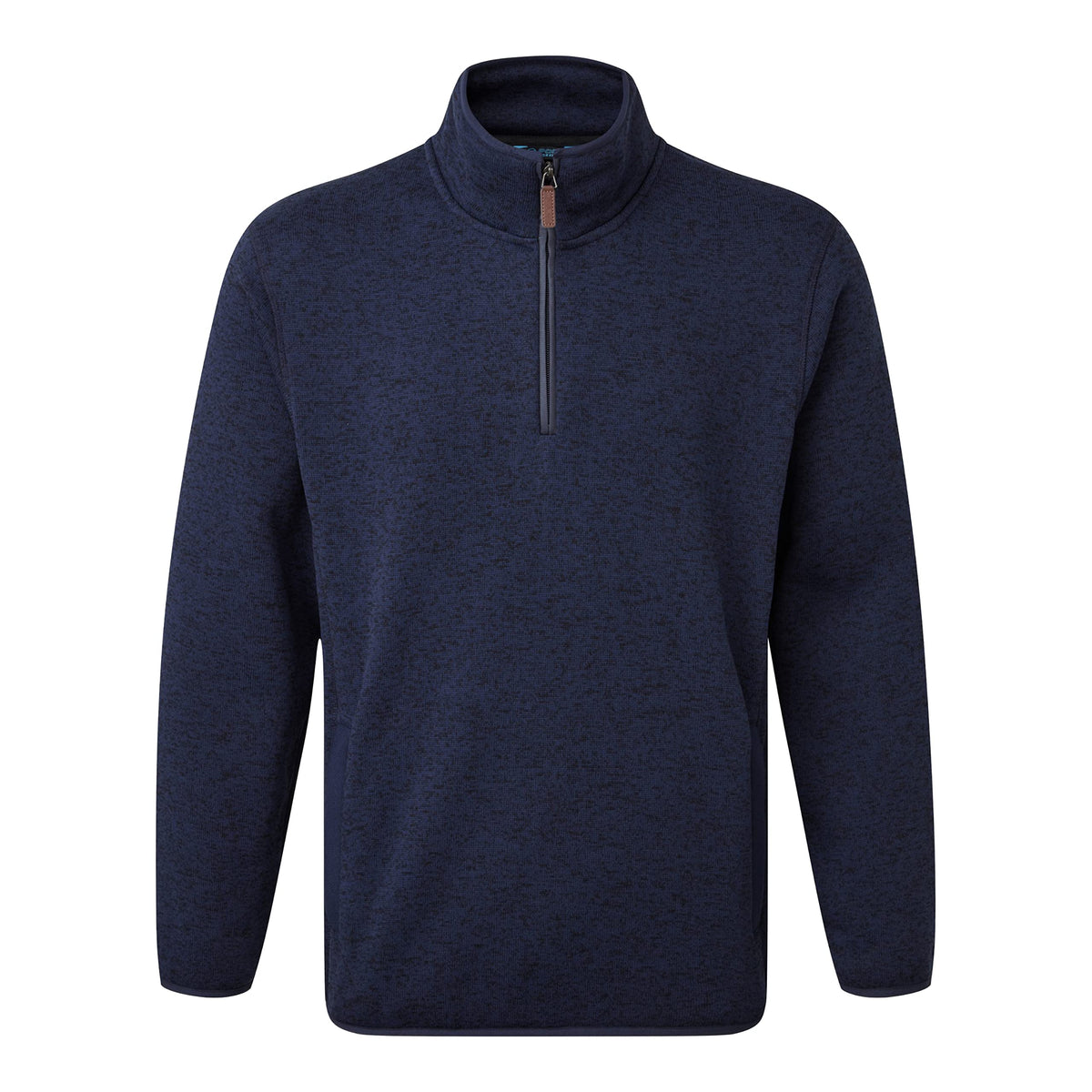 Fort - Easton Pullover - Large - Navy Fleece - Quarter Zip - Zipped Pockets - Comfortable & Durable - Work Fleece - Mens Fleece Jumpers - Winter Workwear