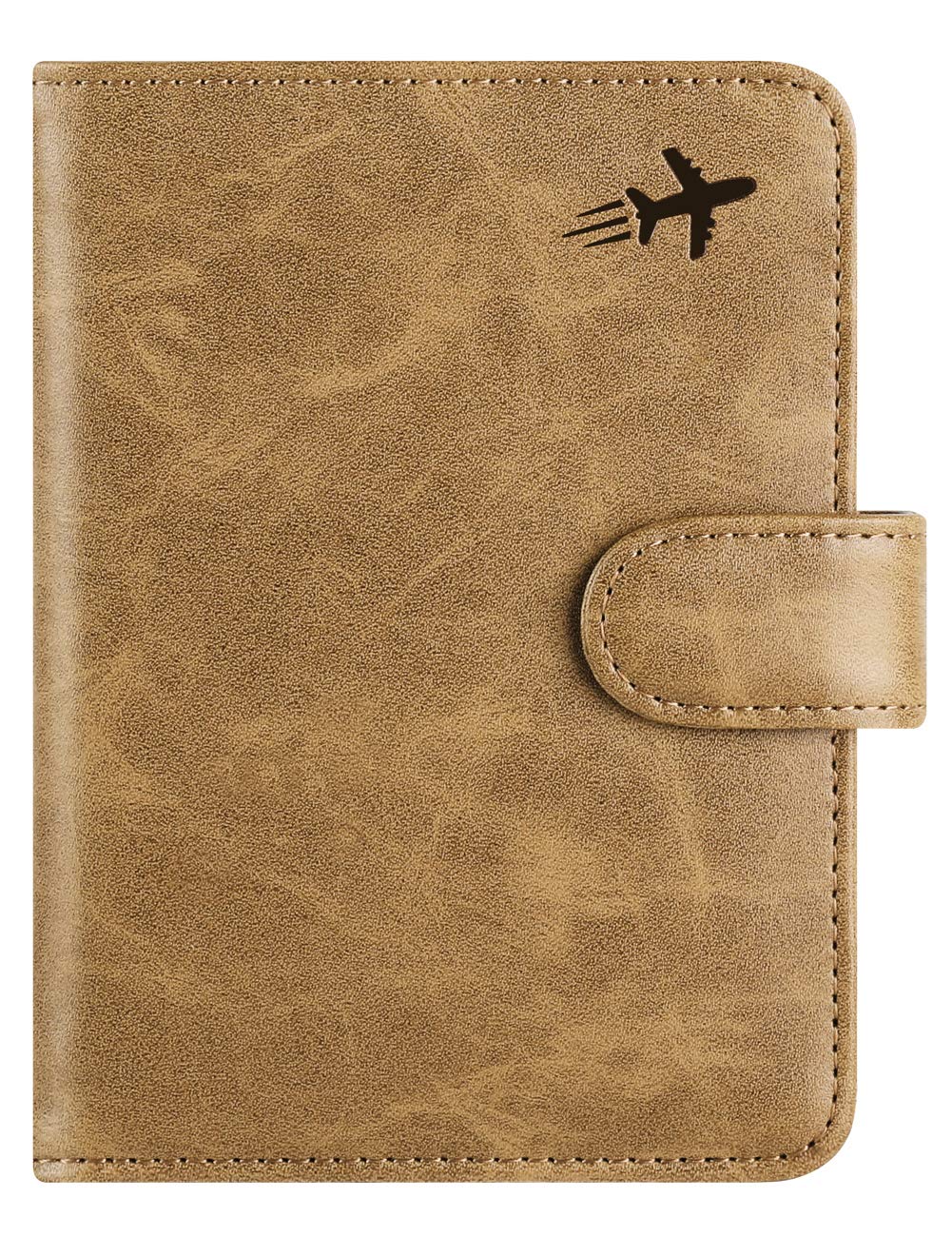 Passport Holder Cover Wallet RFID Blocking Leather Card Case Travel Accessories for Women Men (#Brown)