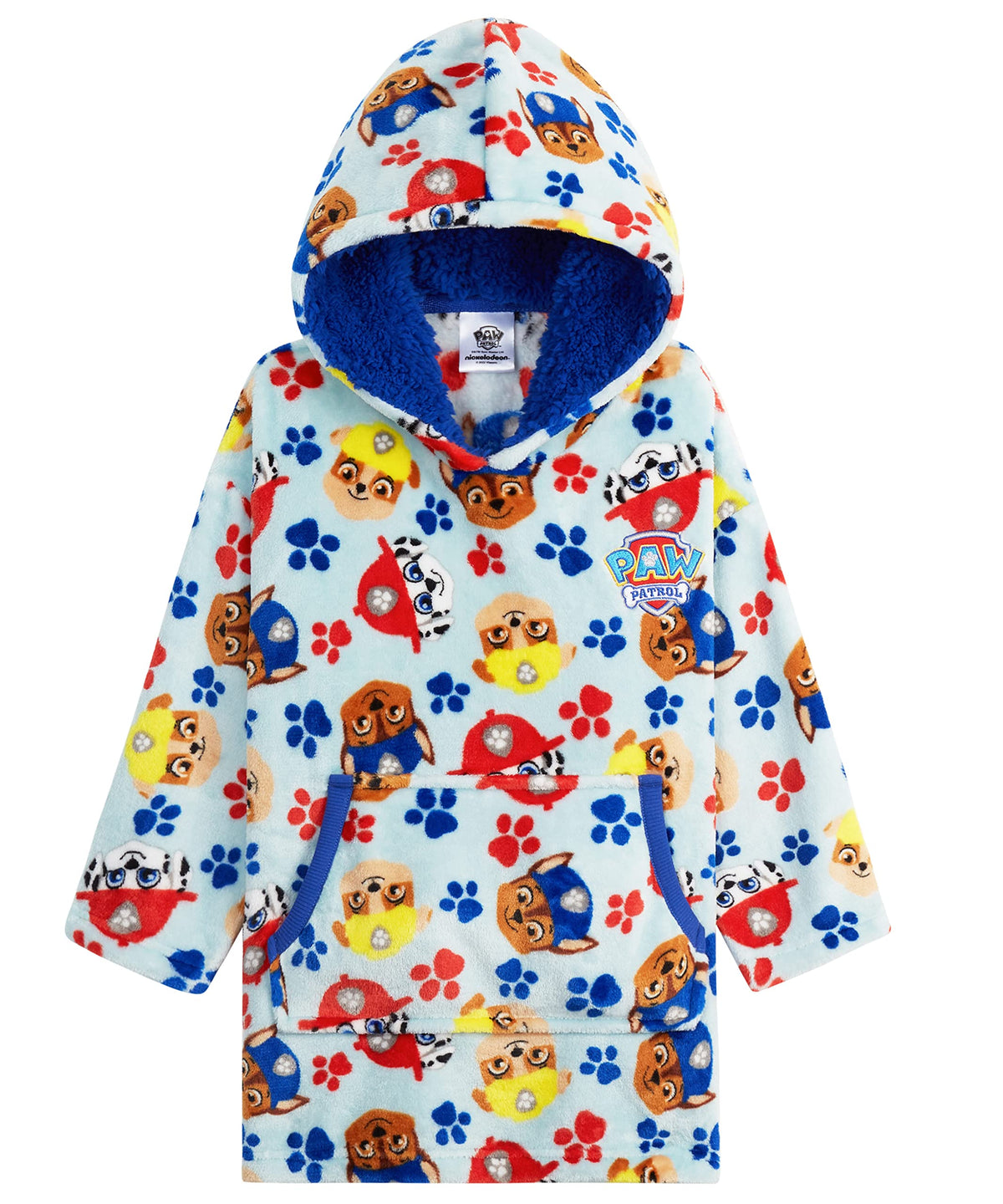 Paw Patrol Hoodie Blanket - Fleece Oversized Hoodies for Kids (Blue, 4-6 Years)