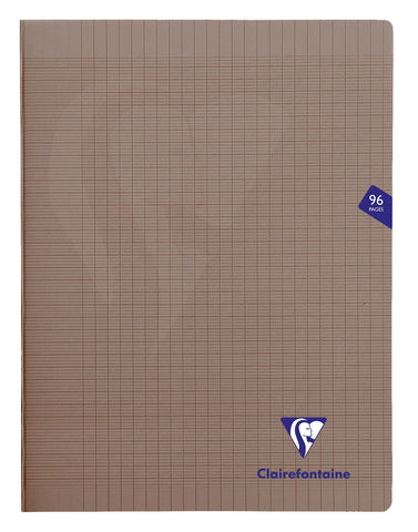 Clairefontaine - Ref 363361C - Mimeys Side Stapled Notebook (96 Pages) - A4+ Size, Polypro Cover, 90gsm Brushed Vellum Paper, SÃƒÂ©yÃƒÂ¨s Ruling - Grey Cover