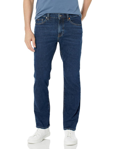 BOSS Men's Maine Regular Fit Stretch Denim Jeans, Admiral Blue, 34